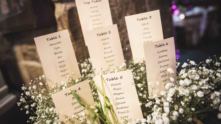 Enhance Your Wedding Experience with Custom Printed Table Seating Cards